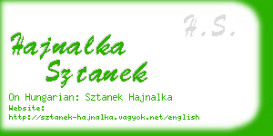 hajnalka sztanek business card